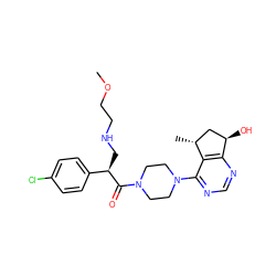 COCCNC[C@@H](C(=O)N1CCN(c2ncnc3c2[C@H](C)C[C@H]3O)CC1)c1ccc(Cl)cc1 ZINC000095572251