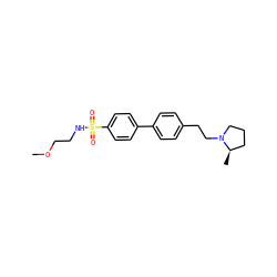 COCCNS(=O)(=O)c1ccc(-c2ccc(CCN3CCC[C@H]3C)cc2)cc1 ZINC000043016156