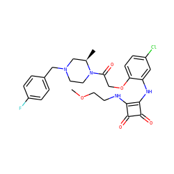 COCCNc1c(Nc2cc(Cl)ccc2OCC(=O)N2CCN(Cc3ccc(F)cc3)C[C@H]2C)c(=O)c1=O ZINC000101127159