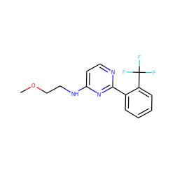 COCCNc1ccnc(-c2ccccc2C(F)(F)F)n1 ZINC000004265465