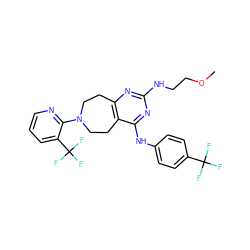 COCCNc1nc2c(c(Nc3ccc(C(F)(F)F)cc3)n1)CCN(c1ncccc1C(F)(F)F)CC2 ZINC000200430118