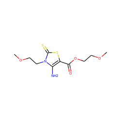 COCCOC(=O)c1sc(=S)n(CCOC)c1N ZINC000003287199