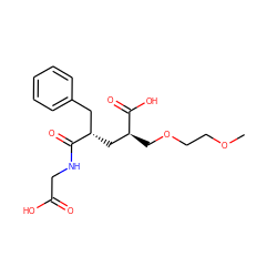 COCCOC[C@@H](C[C@@H](Cc1ccccc1)C(=O)NCC(=O)O)C(=O)O ZINC000027749833