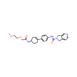 COCCOCC(=O)N[C@H]1CC=C(c2ccc(NC(=O)N3Cc4ccncc4C3)cc2)CC1 ZINC000166976183