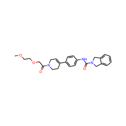 COCCOCC(=O)N1CC=C(c2ccc(NC(=O)N3Cc4ccccc4C3)cc2)CC1 ZINC000165722753