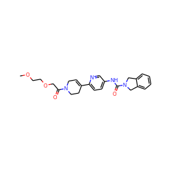 COCCOCC(=O)N1CC=C(c2ccc(NC(=O)N3Cc4ccccc4C3)cn2)CC1 ZINC000166529732