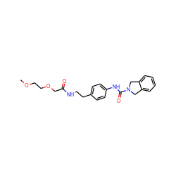 COCCOCC(=O)NCCc1ccc(NC(=O)N2Cc3ccccc3C2)cc1 ZINC000165811164