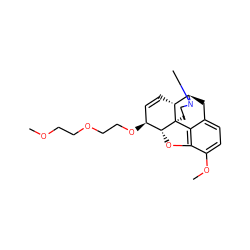 COCCOCCO[C@H]1C=C[C@@H]2[C@H]3Cc4ccc(OC)c5c4[C@@]2(CCN3C)[C@@H]1O5 ZINC001772592439