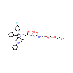 COCCOCCOCCCNC(=O)C[C@H](O)C[C@H](O)CCn1c(-c2ccc(F)cc2)c(-c2ccccc2)c(C(=O)Nc2ccccc2)c1C(C)C ZINC000169353308