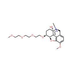 COCCOCCOCCO[C@H]1CC[C@@]2(O)[C@H]3Cc4ccc(OC)c5c4[C@@]2(CCN3C)[C@H]1O5 ZINC000199516067