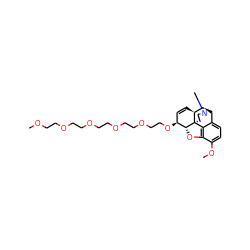 COCCOCCOCCOCCOCCO[C@H]1C=C[C@H]2[C@H]3Cc4ccc(OC)c5c4[C@@]2(CCN3C)[C@@H]1O5 ZINC001772656850