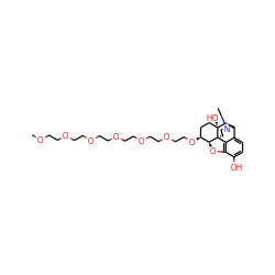 COCCOCCOCCOCCOCCOCCO[C@H]1CC[C@@]2(O)[C@H]3Cc4ccc(O)c5c4[C@@]2(CCN3C)[C@H]1O5 ZINC001772656035