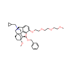 COCCOCCOCCOc1ccc2c3c1O[C@@H]1[C@]34CCN(CC3CC3)[C@H](C2)[C@]42CC[C@@]1(OC)[C@@H](COCc1ccccc1)C2 ZINC000114759562