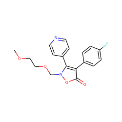 COCCOCn1oc(=O)c(-c2ccc(F)cc2)c1-c1ccncc1 ZINC000028523344