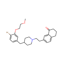 COCCOc1cc(CC2CCN(CCc3ccc4c(c3)C(=O)CCC4)CC2)ccc1Br ZINC000115924710