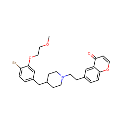 COCCOc1cc(CC2CCN(CCc3ccc4occc(=O)c4c3)CC2)ccc1Br ZINC000068251388