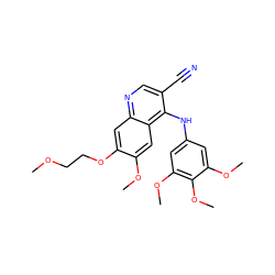 COCCOc1cc2ncc(C#N)c(Nc3cc(OC)c(OC)c(OC)c3)c2cc1OC ZINC000013554017