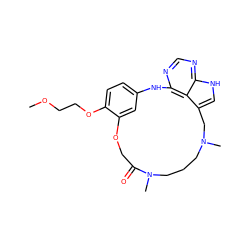 COCCOc1ccc2cc1OCC(=O)N(C)CCCN(C)Cc1c[nH]c3ncnc(c13)N2 ZINC000096273715