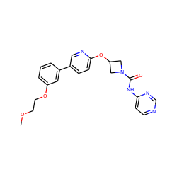 COCCOc1cccc(-c2ccc(OC3CN(C(=O)Nc4ccncn4)C3)nc2)c1 ZINC000114003410