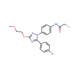 COCCOc1nc(-c2ccc(Br)cc2)n(-c2ccc(NC(=O)CCl)cc2)n1 ZINC000653863931