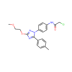 COCCOc1nc(-c2ccc(C)cc2)n(-c2ccc(NC(=O)CCl)cc2)n1 ZINC000006670772