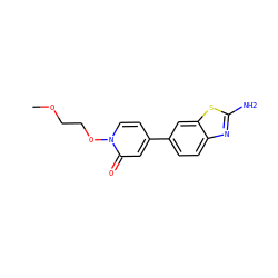 COCCOn1ccc(-c2ccc3nc(N)sc3c2)cc1=O ZINC000473090185