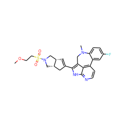 COCCS(=O)(=O)N1C[C@H]2CC(c3[nH]c4nccc5c4c3CN(C)c3ccc(F)cc3-5)=C[C@H]2C1 ZINC001772646530