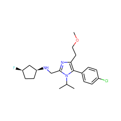 COCCc1nc(CN[C@H]2CC[C@@H](F)C2)n(C(C)C)c1-c1ccc(Cl)cc1 ZINC000096307646