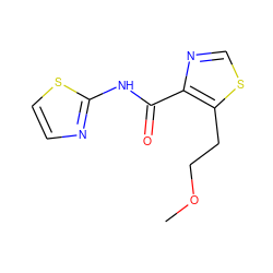 COCCc1scnc1C(=O)Nc1nccs1 ZINC000028469794