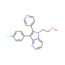 COCCn1c(-c2ccncc2)c(-c2ccc(F)cc2)c2ncccc21 ZINC000013528369