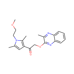 COCCn1c(C)cc(C(=O)COc2nc3ccccc3nc2C)c1C ZINC000002664432