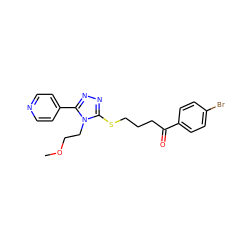 COCCn1c(SCCCC(=O)c2ccc(Br)cc2)nnc1-c1ccncc1 ZINC000003347762