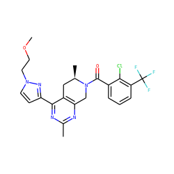 COCCn1ccc(-c2nc(C)nc3c2C[C@@H](C)N(C(=O)c2cccc(C(F)(F)F)c2Cl)C3)n1 ZINC000225944836