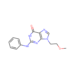 COCCn1cnc2c(=O)[nH]c(Nc3ccccc3)nc21 ZINC000013740075