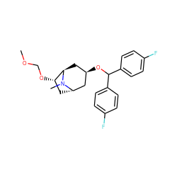 COCO[C@H]1C[C@H]2C[C@H](OC(c3ccc(F)cc3)c3ccc(F)cc3)C[C@H]1N2C ZINC000101038321