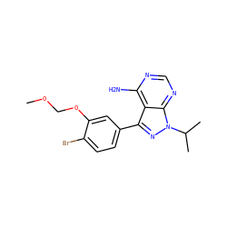 COCOc1cc(-c2nn(C(C)C)c3ncnc(N)c23)ccc1Br ZINC000064516824