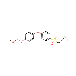 COCOc1ccc(Oc2ccc(S(=O)(=O)C[C@@H]3CS3)cc2)cc1 ZINC000084705972