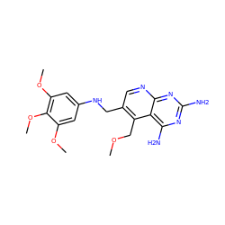 COCc1c(CNc2cc(OC)c(OC)c(OC)c2)cnc2nc(N)nc(N)c12 ZINC000005853044