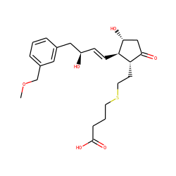 COCc1cccc(C[C@H](O)/C=C/[C@H]2[C@H](O)CC(=O)[C@@H]2CCSCCCC(=O)O)c1 ZINC000003972998