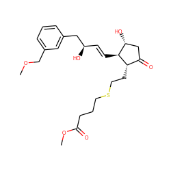 COCc1cccc(C[C@H](O)/C=C/[C@H]2[C@H](O)CC(=O)[C@@H]2CCSCCCC(=O)OC)c1 ZINC000003940680