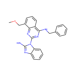 COCc1cccc2c(NCc3ccccc3)nc(-n3c(N)nc4ccccc43)nc12 ZINC000261128038