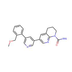 COCc1ccccc1-c1cncc(-c2cnc3c(c2)CCCN3C(N)=O)c1 ZINC000221471637