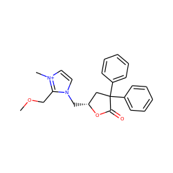 COCc1n(C[C@@H]2CC(c3ccccc3)(c3ccccc3)C(=O)O2)cc[n+]1C ZINC000013651160