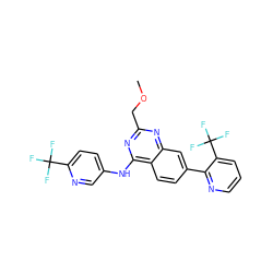 COCc1nc(Nc2ccc(C(F)(F)F)nc2)c2ccc(-c3ncccc3C(F)(F)F)cc2n1 ZINC000040393460