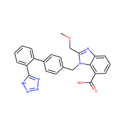 COCc1nc2cccc(C(=O)O)c2n1Cc1ccc(-c2ccccc2-c2nnn[nH]2)cc1 ZINC000013832273