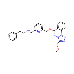 COCc1nnc2c3ccccc3c(OCc3cccc(CNCCc4ccccc4)n3)nn12 ZINC000026496898