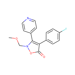 COCn1oc(=O)c(-c2ccc(F)cc2)c1-c1ccncc1 ZINC000028524984