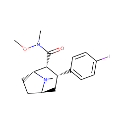 CON(C)C(=O)[C@@H]1[C@H](c2ccc(I)cc2)C[C@H]2CC[C@H]1N2C ZINC000100728189