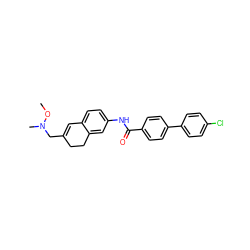 CON(C)CC1=Cc2ccc(NC(=O)c3ccc(-c4ccc(Cl)cc4)cc3)cc2CC1 ZINC000072114423