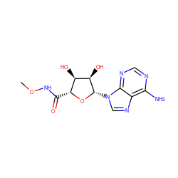 CONC(=O)[C@H]1O[C@@H](n2cnc3c(N)ncnc32)[C@H](O)[C@@H]1O ZINC000013796790